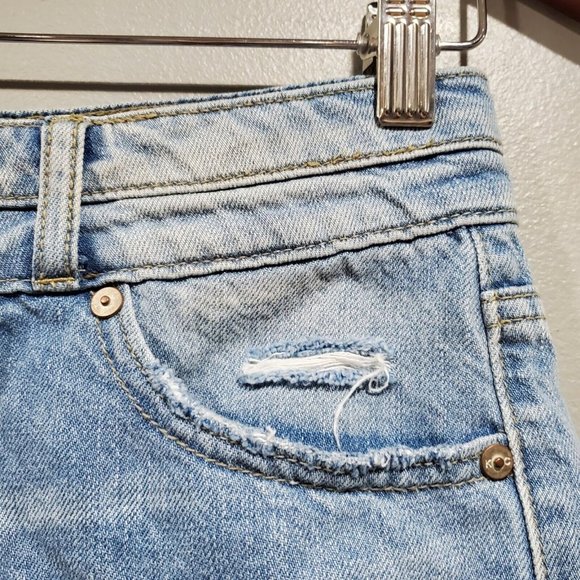 Kancan Womens Shorts Distressed Denim Cut Off Raw Hem Frayed Blue Jean Sz S 28 - Picture 6 of 13